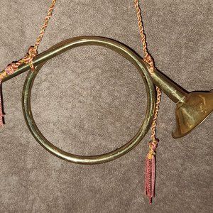 brass french horn christmas ornament